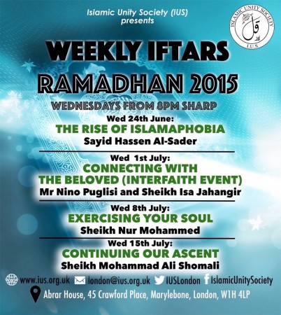 Weekly Ramadhan Iftars  2015