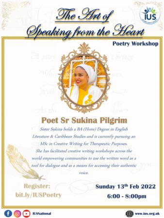 The Art of Speaking from the Heart – A Poetry Workshop with Sr. Sukina Pilgrim